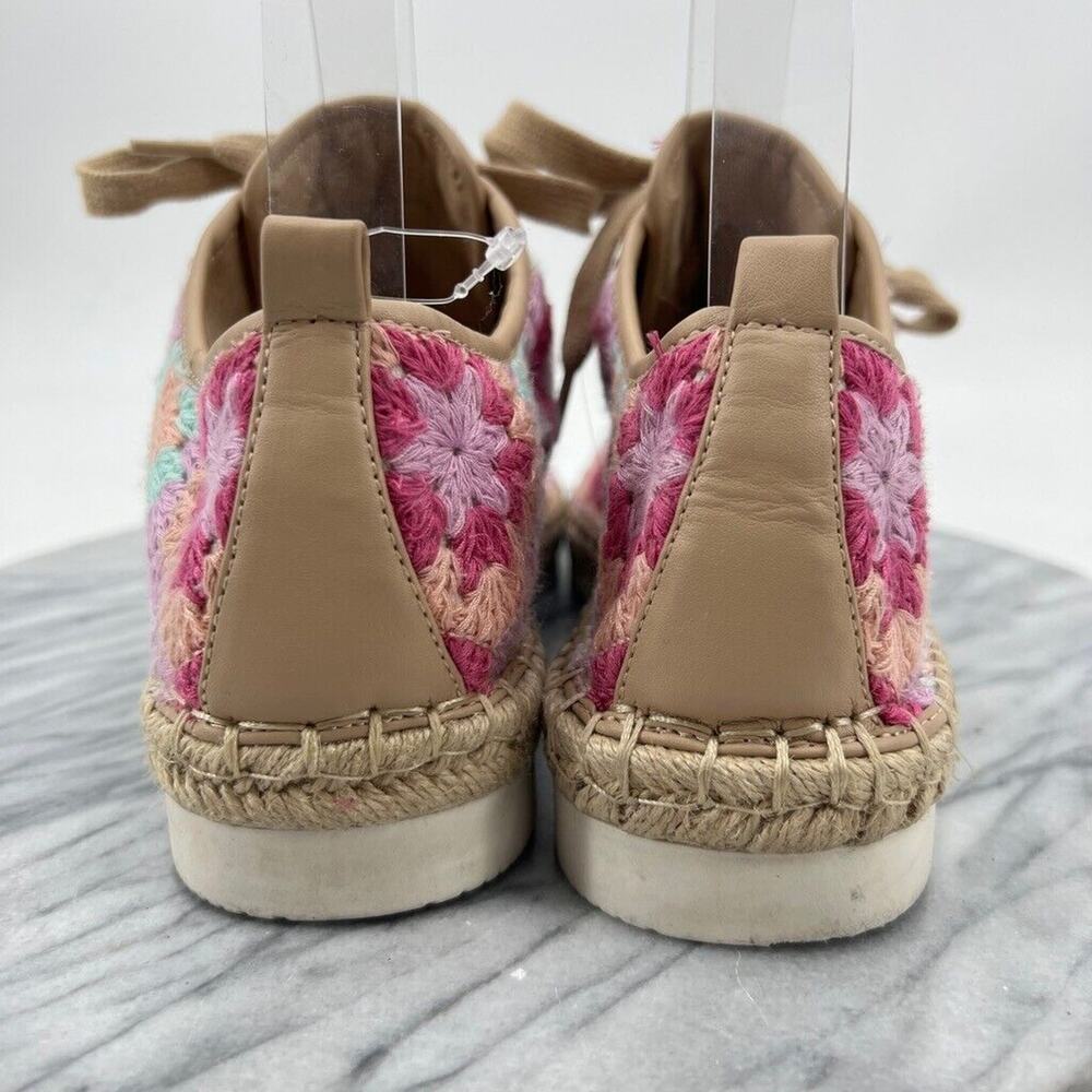 Copper Key Womens 8 Shoes Sandbar Espadrille Sneakers Knit Crochet Lace Up - Picture 5 of 13